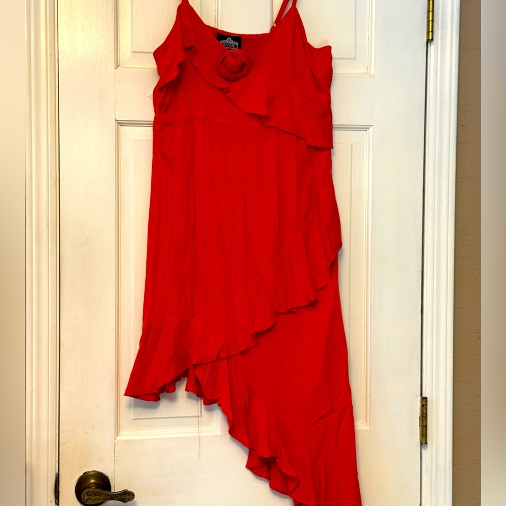 Angie Asymmetrical Red Dress‎